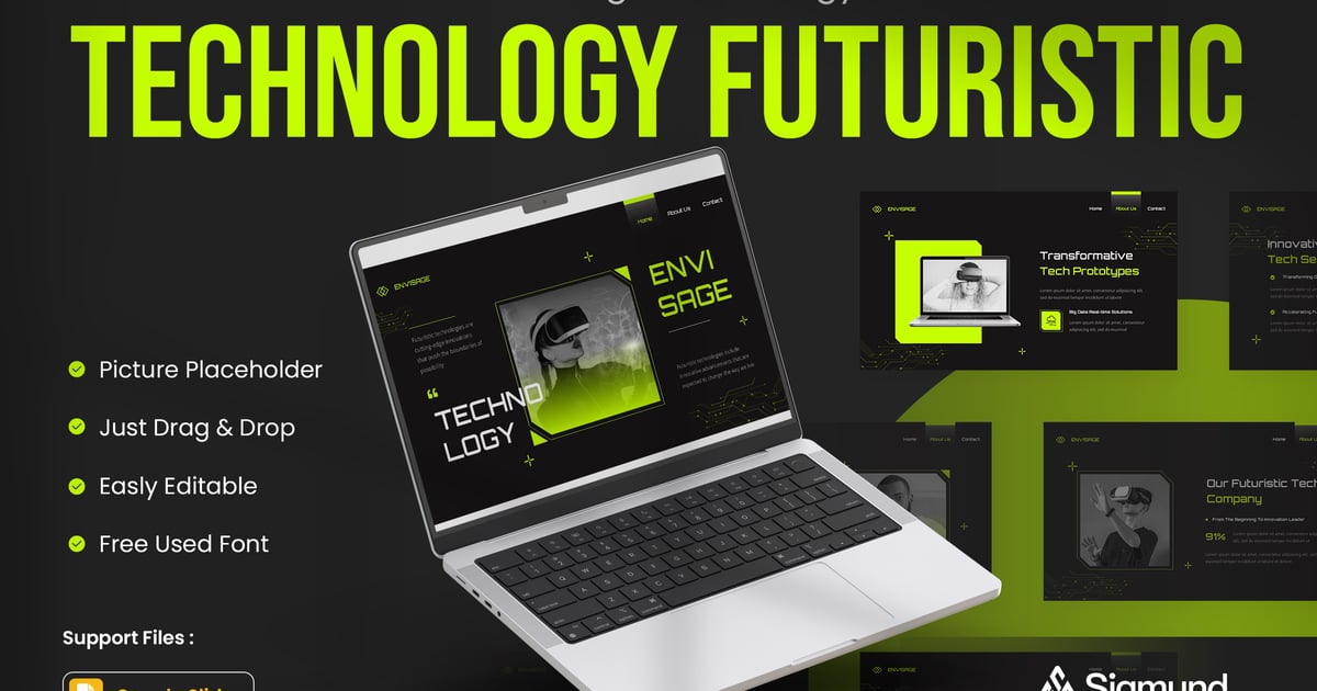 Envisage Technology 未来主义 Google Slide 模板