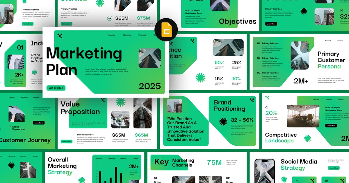 营销计划 Google 幻灯片