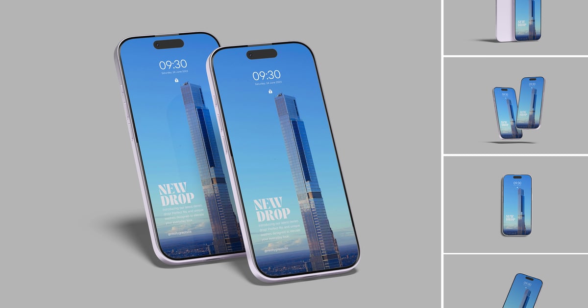 用于品牌推广的 iPhone 屏幕模型
