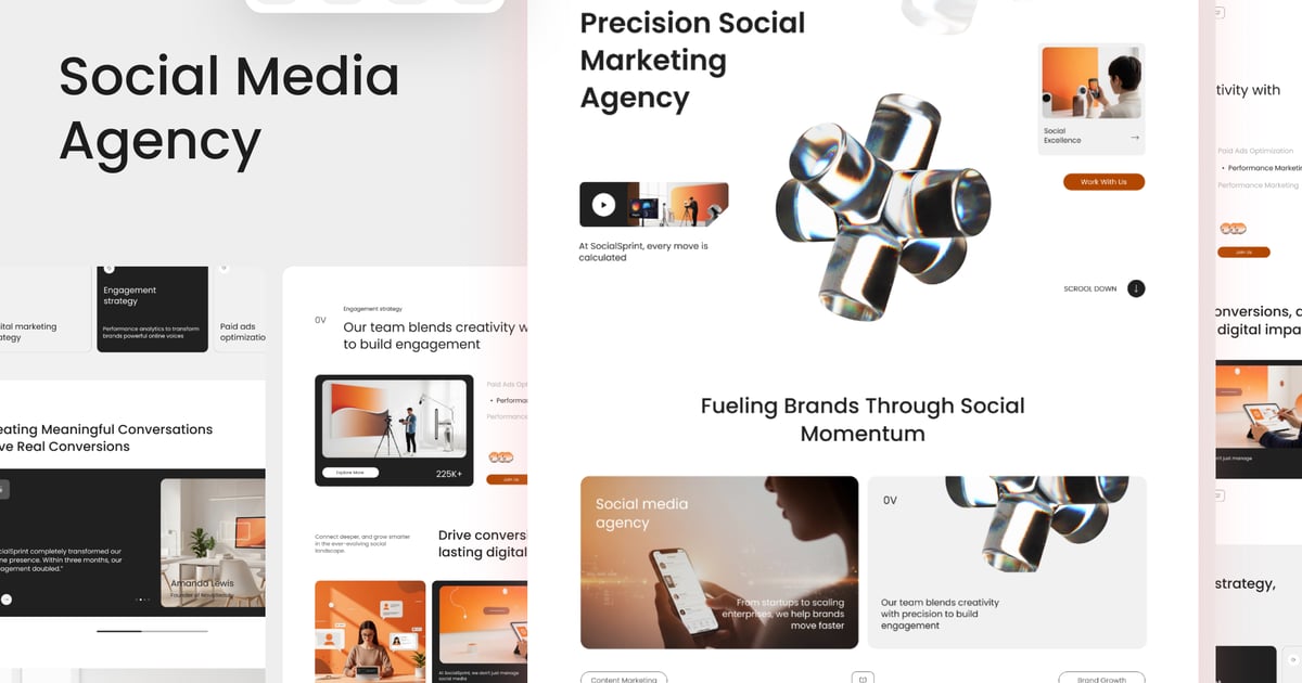 SocialSprint – 社交媒体代理机构网站