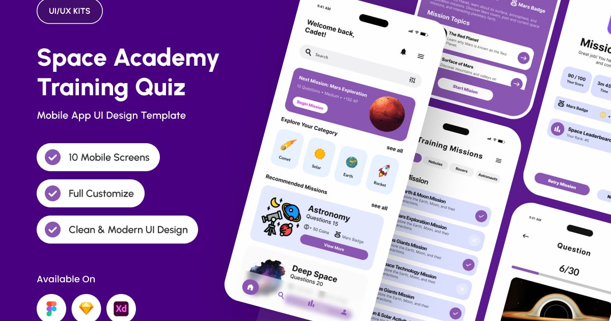 AstroCadet – 太空学院训练测验应用程序